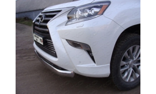 Защита передняя нижняя (овальная) 75х42 мм код LEXGX46014-05 на Lexus GX460 (2014-) 