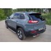 Пороги алюминиевые с пластиковой накладкой (1720) код JEEPCHERTRAIL14-18AL на Jeep Cherokee Trailhawk (2014-) 
