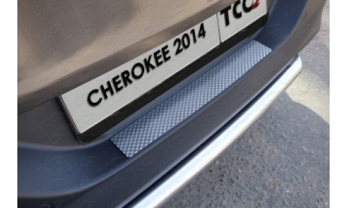 Накладка на задний бампер (декоративная) код JEEPCHER14-17 на Jeep Cherokee (2014-) 