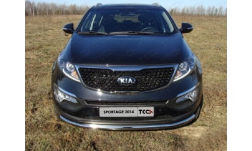 Защита передняя нижняя 60,3 мм код KIASPORT14-01 на Kia Sportage (2014-2016) 