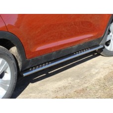 Пороги овальные с проступью 75х42 мм код KIASPORT10-03