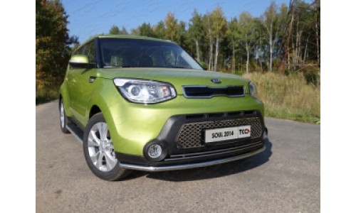 Защита передняя нижняя 42,4 мм код KIASOUL14-02 на Kia Soul (2014-) 