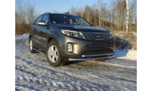 Защита передняя нижняя 60,3/50,8 мм код KIASOR12-02 на Kia Sorento (2012-) 