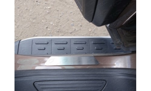 Накладки на пороги (шлифованные) код VWTOUAR10-14 на Volkswagen Touareg (2010-2014) 