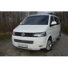 Пороги овальные с накладкой 75х42 мм код VWMULT13-05