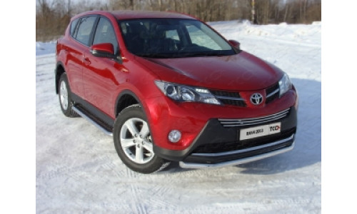 Защита передняя нижняя 60,3 мм код TOYRAV13-02 на Toyota Rav4 (2013-2015) 