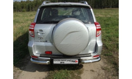 Защита задняя (уголки) 76,1 мм TOYRAVLONG10-04 на Toyota Rav4 (2010-2012) 