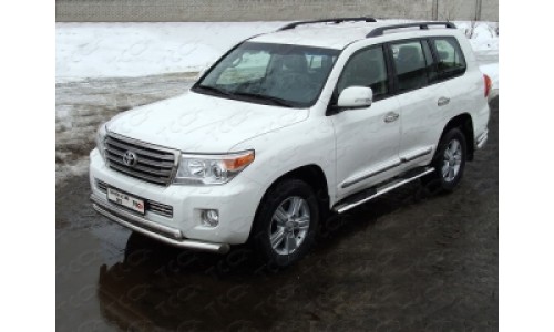 Защита передняя нижняя (двойная) 76,1/75 мм код TOYLC20012-01 на Toyota Land Cruiser 200 (2012-2015) 