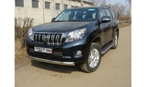 Защита передняя нижняя 75х42 мм код TOYLCPR150-02 на Toyota Land Cruiser Prado 150 (2009-2012) 