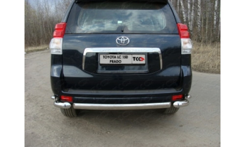 Защита задняя (уголки) 76,1х42,4 мм код TOYLCPR150-04 на Toyota Land Cruiser Prado 150 (2009-2012) 