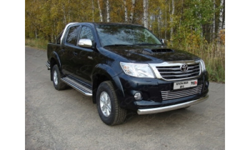 Защита передняя (овальная) 75х42 мм код TOYHILUX12-07 на Toyota Hilux Vigo (2006-2015) 