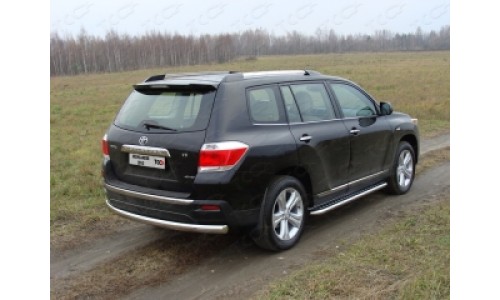 Защита задняя (центральная) 75x42 мм код TOYHIGHL10-05 на Toyota Highlander (2010-2013) 