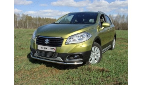 Защита передняя нижняя 42,4 мм код SUZSX414-02 на Suzuki SX4 (2014-) 