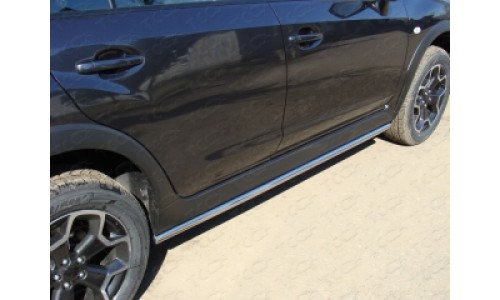 Защита порогов 42,4 мм код SUBXV12-02 на Subaru XV (2012-2016) 