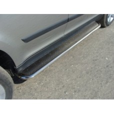 Пороги с площадкой (нерж. лист) 42,4 мм код SKOYET14-09