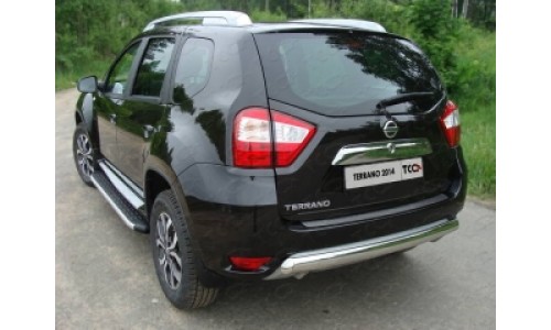 Накладка на задний бампер (лист декоративный) код NISTER14-17 на Nissan Terrano (2014-) 