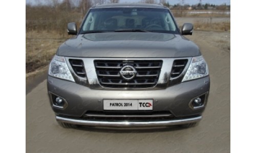 Защита передняя нижняя 76,1 мм код NISPATR14-02 на Nissan Patrol (2014-) 