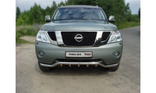 Защита передняя (кенгурин со вставкой) 60,3 мм код NISPATR10-06 на Nissan Patrol (2010-2013) 