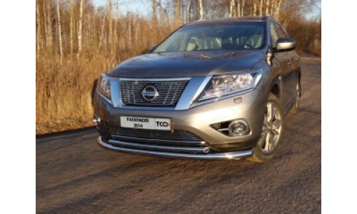Защита передняя нижняя (двойная) 76,1/50,8 мм код NISPAT14-01 на Nissan Pathfinder (2014-) 