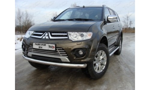 Защита передняя нижняя 76,1 мм MITPASPOR14-02 на Mitsubishi Pajero Sport (2013-2015) 