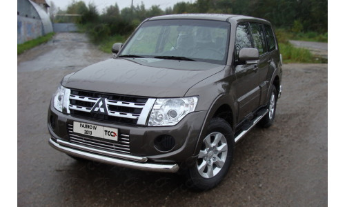 Защита передняя нижняя 76,1/42,4 мм код MITPAJ413-01 на Mitsubishi Pajero 4 (2012-2014) 