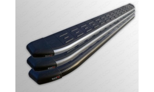 Пороги алюминиевые с пластиковой накладкой 1920 мм код FOREXPL12-17 на Ford Explorer (2011-2015) 