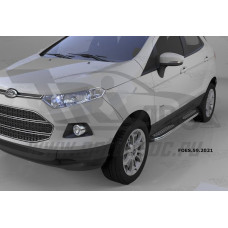 Пороги алюминиевые (Zirkon) Ford EcoSport (2014-)