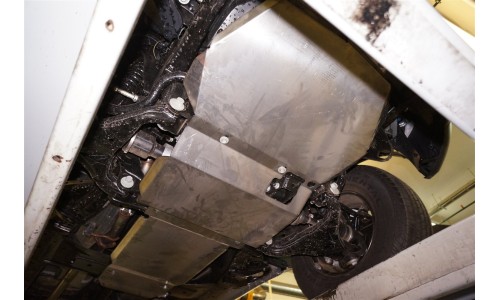 Защита днища Ford Ranger V-2,2TD; КПП-все(2012-) (алюмин.) 2 ч. на Ford Ranger T6 (2012-2016) 