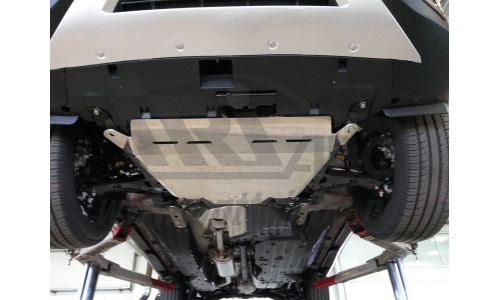 Защита днища Honda CR-V; V-2,4 (2015-) из 3 частей (Алюминий 4 мм) на Honda CR-V (2015-2017) 