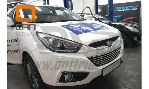Решетка переднего бампера Hyundai IX-35 (2009-2015) d12 на Hyundai IX35 (2009-2015) 