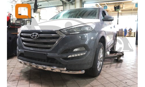 Защита переднего бампера Hyundai Tucson (2015-) (Shark) d60/42 на Hyundai Tucson (2015-2018) 
