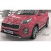 Пороги алюминиевые (Brillant) Hyundai Tucson (2015-) / Kia Sportage (2016-) (черн/нерж) на Hyundai Tucson (2015-2018) 