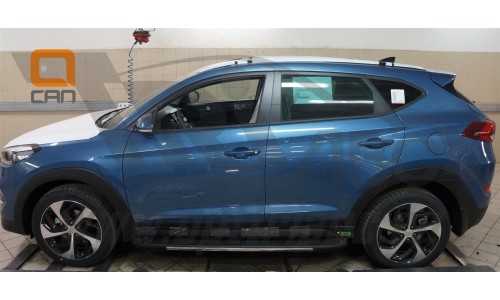 Пороги алюминиевые (Onyx) Hyundai Tucson (2015-) / Kia Sportage (2016-) на Hyundai Tucson (2015-2018) 