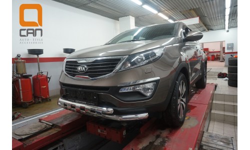 Защита переднего бампера Kia Sportage (Киа Спортаж) (2010-2016) (Shark) 60/60 на Kia Sportage (2010-2013) 