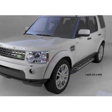 Пороги алюминиевые (Corund Silver) Land Rover Discovery 4 (2010-)/Discovery 3 (2008-2010)