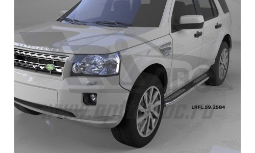 Пороги алюминиевые (Zirkon) Land Rover Freelander 2 (2008-) на Land Rover Freelander 2 (2007-) 