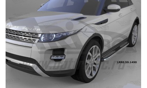 Пороги алюминиевые (Zirkon) Land Rover Evoque (2011-) кроме к-ции Dynamic на Range Rover Evoque (2011-) 