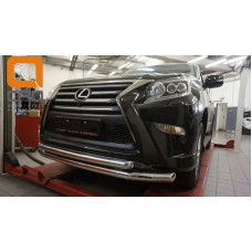 Защита переднего бампера Lexus GX460 (2014-) (двойная) d 76/60