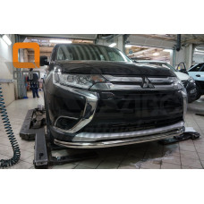 Защита переднего бампера Mitsubishi Outlander (2015-) (одинарная) d 60