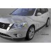 Пороги алюминиевые (Brillant) Nissan Pathfinder (2014-) (черн/нерж) на Nissan Pathfinder (2014-) 
