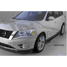 Пороги алюминиевые (Onyx) Nissan Pathfinder (2014-)