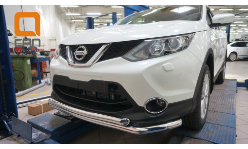 Защита переднего бампера Nissan Qashqai (2014-) (двойная) d60/60 (сборка Англия) на Nissan Qashqai (2014-) 