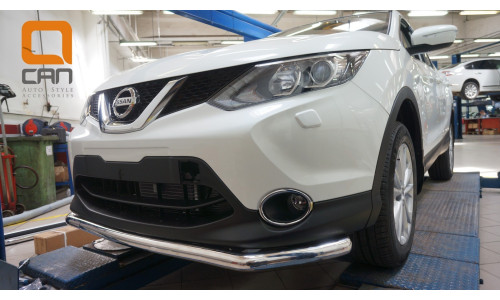 Защита переднего бампера Nissan Qashqai (2014-) (одинарная) d60 (сборка Англия) на Nissan Qashqai (2014-) 