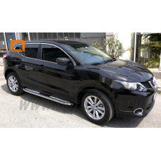 Пороги алюминиевые (Zirkon) Nissan Qashqai (Ниссан Кашкай) (2014-)