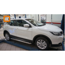 Пороги нержавеющая труба с листом C2 d60mm Nissan Qashqai (2014-)