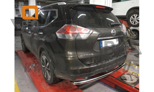Защита заднего бампера Nissan X-Trail (2014-) (одинарная) d 60 на Nissan X-Trail T31 (2011-2014) 
