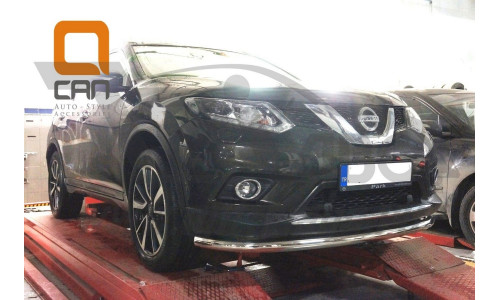 Защита переднего бампера Nissan X-Trail (2014-) (одинарная) d 60 на Nissan X-Trail T31 (2011-2014) 