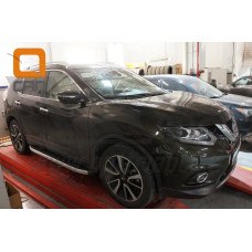 Пороги алюминиевые (Alyans) Nissan X-Trail (2014-)