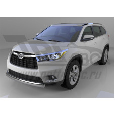 Защита переднего бампера Toyota Highlander (2014-) (овал) d 75x42*