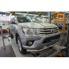 Защита переднего бампера Toyota Hilux (2015-) (одинарная) d76